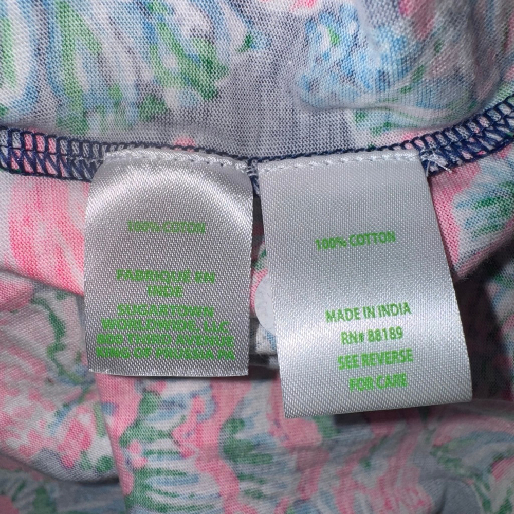 Lilly Pulitzer Lorina V-Neck Dress Oyster Bay Navy Shroom with View Sz Small NWT - Picture 10 of 12